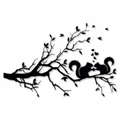 Dekoracje domu - PANEL ŚCIENNY OZDOBA ŚCIENNA DO SALONU DEKORACJA WIEWIÓRKI OBRAZ AŻUROWY 3d - miniaturka - grafika 1