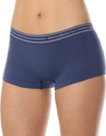 Bielizna sportowa damska - Brubeck BX10860 Bokserki damskie ACTIVE WOOL jeansowy XL - miniaturka - grafika 1