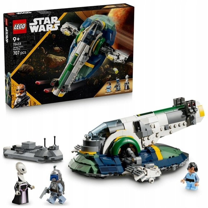 LEGO STAR WARS - Gwiezdne Wojny Statek kosmiczny Myśliwiec Jango Fetta LEGO PREZENT DLA CHŁOPCA