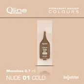 Pozostałe akcesoria kosmetyczne - Jednorazowy pigment do makijażu permanentnego Bioevolution Nude 01 Cold Qline Pro 0,7ml monodose - miniaturka - grafika 1