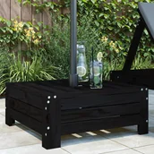 Parasole ogrodowe - Osłona na podstawę parasola ogrodowego, czarna, drewno sosnowe Lumarko - miniaturka - grafika 1