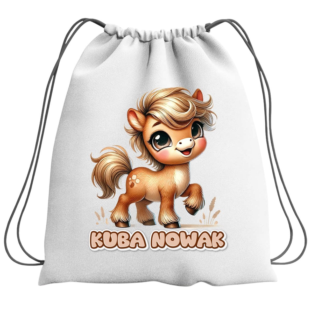 Plecak Worek Farma Konik Koń Konie Szkolny Na Buty WF Obuwie Z Napisem