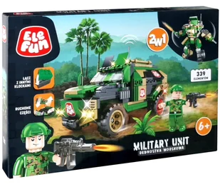 Klocki 2w1 Jednostka Wojskowa Pojazd i Robot dla dzieci 6+ 339 el Elefun - Roboty dla dzieci - miniaturka - grafika 1