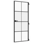 Drzwi wewnętrzne - Drzwi wewnętrzne, czarne, 83x201,5 cm, szkło i aluminium 8721012119789 - miniaturka - grafika 1