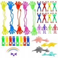 Zabawki sensoryczne - 34x ŁAPKI ŻELOWE KLEJĄCE PACŁAPKA GUMOLEPKI LEPKI ŁAPKA LEPKA ZABAWKA GRA - miniaturka - grafika 1