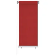 Rolety - vidaXL Roleta zewnętrzna, 60x140 cm, czerwona, HDPE - miniaturka - grafika 1