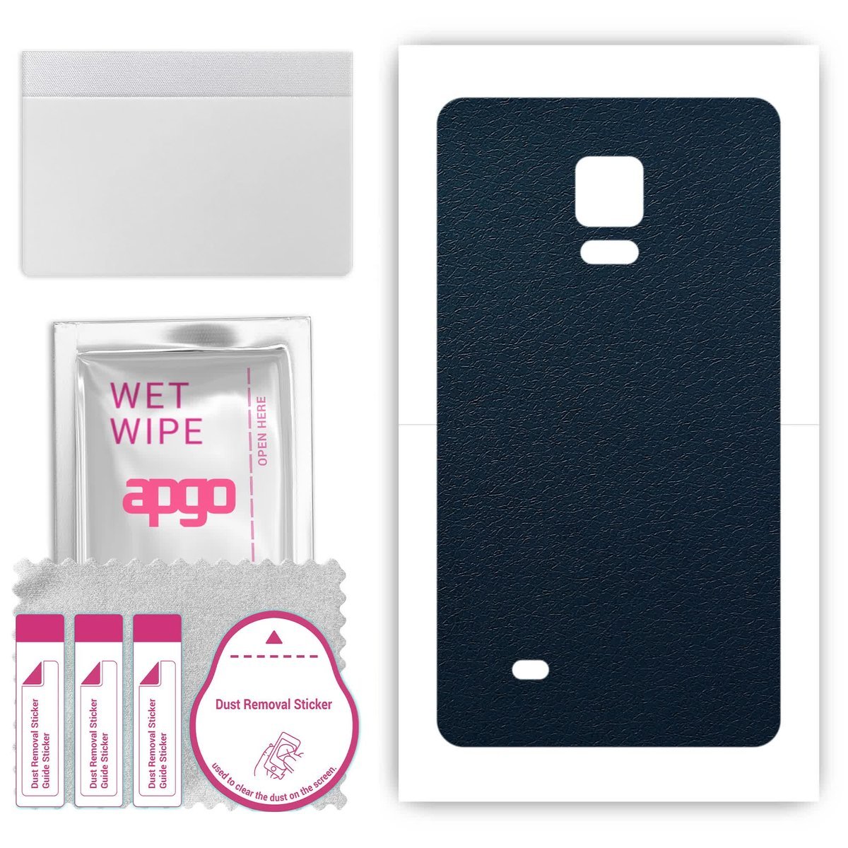 Folia naklejka skórka strukturalna na TYŁ do Samsung Galaxy Note 3 Neo SM-N7505 - Skóra Granatowa - apgo SKINS