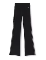 Spodnie sportowe damskie - Champion Legacy Color Punch W-Cotton Lycra High-Waist Slim Jazz Spodnie dresowe damskie, Czarny, L - miniaturka - grafika 1