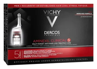 VICHY Dercos Aminexil Clinical 5 ampułki przeciw wypadaniu włosów dla mężczyzn 21 ampułek po 6ml - Odżywki do włosów dla mężczyzn - miniaturka - grafika 2