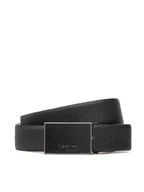 Paski - Calvin Klein Pasek Męski Leather Inlay Plaque Pal 35Mm K50K509766 Czarny - miniaturka - grafika 1