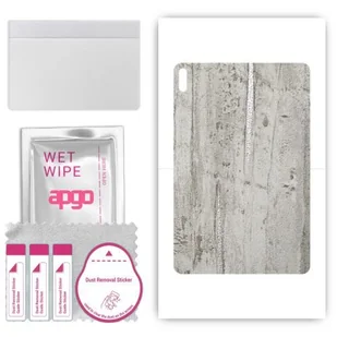 folia naklejka skórka strukturalna na TYŁ do Huawei MatePad C7 - Beton Srebrne Paski - apgo SKINS - Akcesoria do tabletów i e-booków - miniaturka - grafika 1