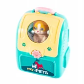 Zabawy w naśladowanie dorosłych - Zwierzęcy fryzjer zestaw stylisty plecak z kotem - miniaturka - grafika 1