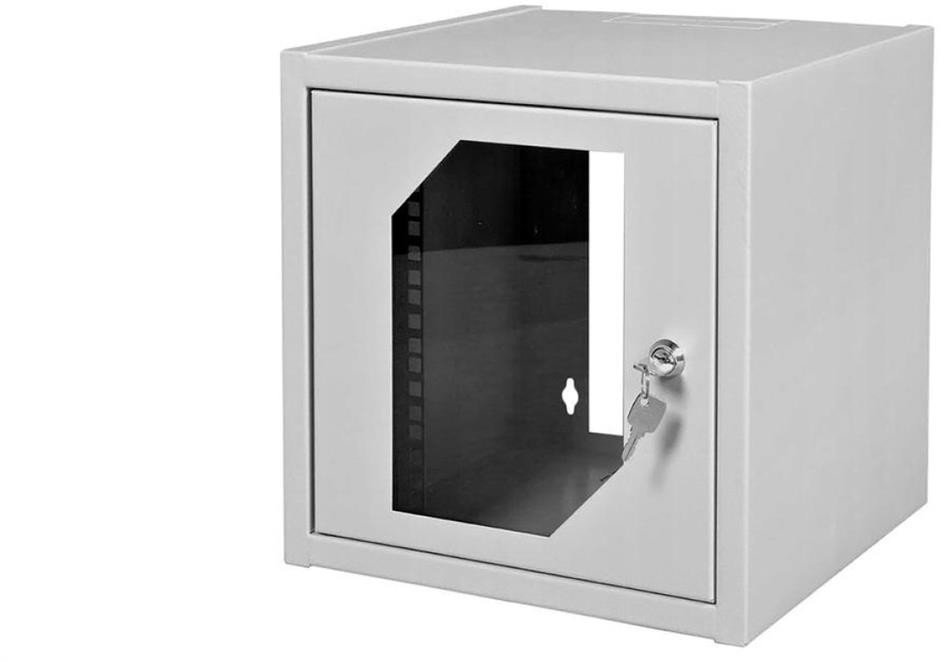 Legrand SZAFA WISZĄCA RACK SZAFKA SERWEROWA 10 6U 300 mm SZARA Z SZYBĄ HARTOWANĄ 5-10/06U-300/W111/01