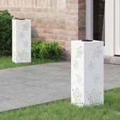 Lampy ogrodowe - vidaXL Słoneczna LED lampa na ścieżkę 2 pcs Biały - miniaturka - grafika 1