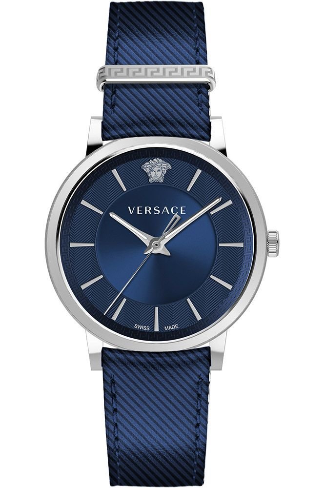Zegarki Marki Versace Model Ve5A00120. Kolor Niebieski, Akcesoria Dla Obu Płci. Sezon: Cały Rok