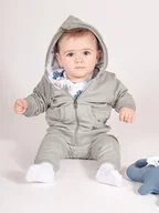 Bluzy dla chłopców - Chłopięca bluza dwustronna szara Nicol,r.74 - miniaturka - grafika 1