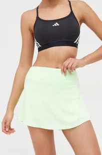 adidas Performance spódnica sportowa kolor zielony mini rozkloszowana - Spódnice - miniaturka - grafika 1