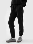 Spodnie damskie - Spodnie dresowe joggery damskie 4F 4FWMM00TTROF1138-20S Czarny - miniaturka - grafika 1