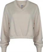 Bluzy damskie - REEBOK - BLUZA DAMSKA CL RBK ND FT CREW HS4737 bluza krótki fason kremowa - Reebok - miniaturka - grafika 1