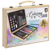 Przybory szkolne - Zestaw Artystyczny Walizka Drewniana 86El.- GRAFIX - miniaturka - grafika 1