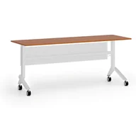 Stoły i stoliki do biura - Mobilny stół PRIMO MOVE, 1800 x 600 mm, podstawa biała, czereśnia - miniaturka - grafika 1