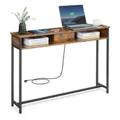 Konsole i sekretarzyki - Wąska konsola industrialna z gniazdem zasilającym - miniaturka - grafika 1