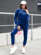 Dresy damskie - Komplet damski welurowy URBANVELVET granatowy Dstreet AY1057 - miniaturka - grafika 1