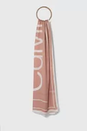 Apaszki i szaliki damskie - Calvin Klein szal damski kolor różowy wzorzysty - miniaturka - grafika 1