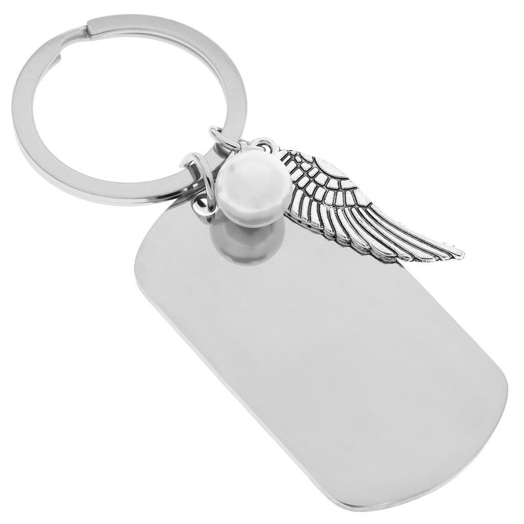 Brelok do kluczy zawieszka GRAWER perła SKRZYDŁO