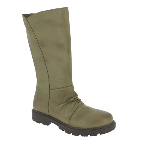 Andrea Conti Damskie kozaki modne, khaki, 42 EU