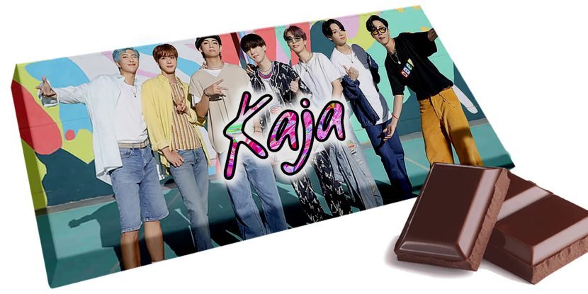 Czekolada BTS BOYZ BAND - Słodki prezent na Twoje imię Personalizowana