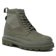 Botki męskie - Trapery Clarks Badell Hi 261734247 Olive Nubuck - miniaturka - grafika 1