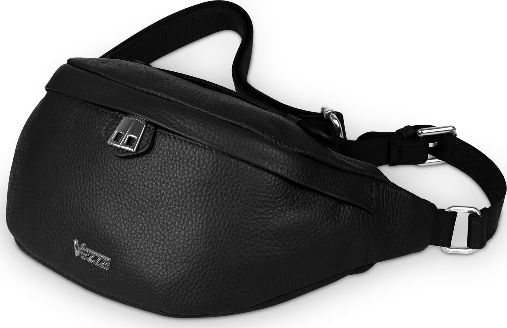 Vezze Saszetka Skórzana Vezze Pancia Czarna