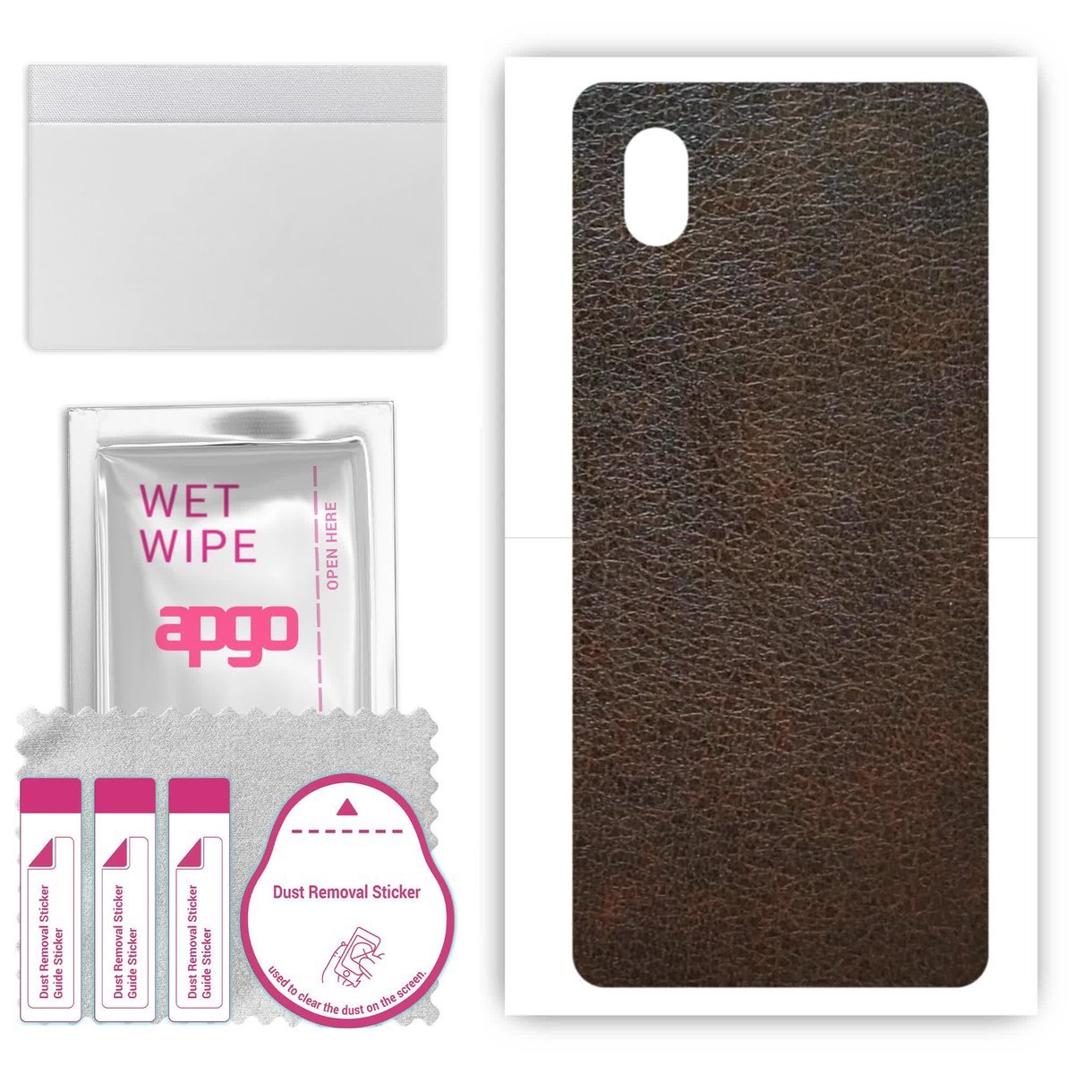 Folia naklejka skórka strukturalna na TYŁ do Samsung Galaxy M01 Core - Skóra Brązowa - apgo SKINS