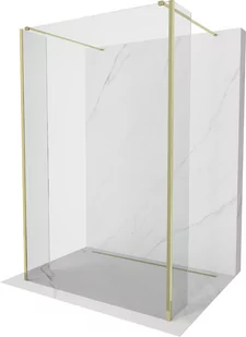 Mexen Kioto ścianka prysznicowa Walk-in 105 x 100 x 30 cm, transparent, złota - 800-105-100-221-50-00-030 - Ścianki i drzwi prysznicowe - miniaturka - grafika 1