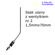 Akcesoria medyczne - Ssak uszny z wentylkiem nr 2 08-148 Metech - miniaturka - grafika 1