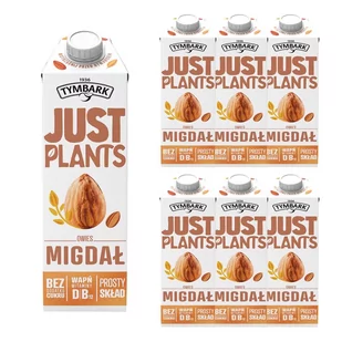 Tymbark Just Plants Owies Migdał 1 l x 6 sztuk - Soki i napoje niegazowane - miniaturka - grafika 1