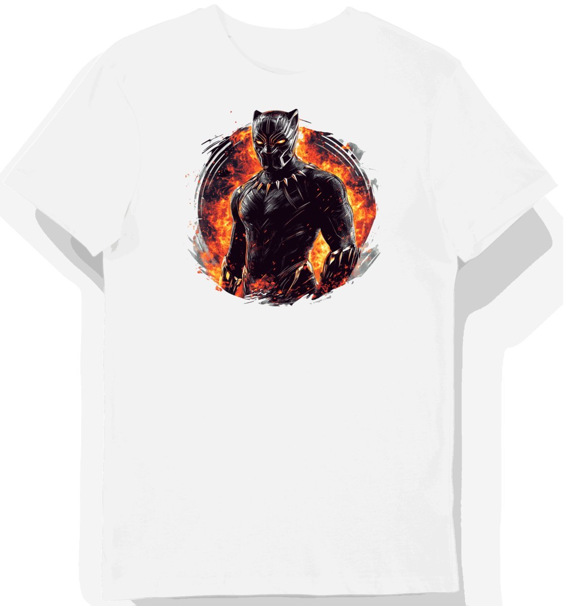 Koszulka męska biała z motywem Czarnej Pantery 3XL