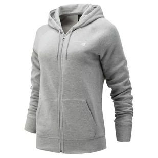 Bluza New Balance WJ03806AG - szara - Bluzy sportowe damskie - miniaturka - grafika 1