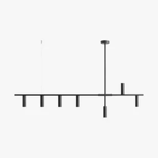 Lampa wisząca Trevo 7 1104T1 Aldex tuby downlight czarny - Lampy sufitowe - miniaturka - grafika 1