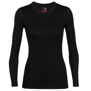 Koszulki sportowe damskie - Koszulka Icebreaker Merino 260 Tech Long Sleeve Crewe Thermal Top 1043870011 - czarna - grafika 1