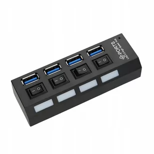 Hub Usb 3.0 4 Porty x4 Rozgałęźnik Rozdzielacz - Huby USB - miniaturka - grafika 1