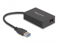 Karty sieciowe - Karta sieciowa Delock Adapter sieciowy USB 3.0 Gigabit SFP x 1 czarny 66463 - miniaturka - grafika 1
