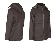 Kurtki damskie - Ocieplana Kurtka Damska z Kapturem 0505 r XXL Brąz - miniaturka - grafika 1