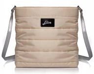 Torby i wózki na zakupy - PIKOWANA DAMSKA TOREBKA WOREK SOLOME BEŻOWA SHOPPERKA - miniaturka - grafika 1