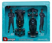 Samochody i pojazdy dla dzieci - Bburago Model 124 Mercedes Amg W14 Hamilton Russell zestaw bolidów F1 18-28062 - model lub pojazd - miniaturka - grafika 1