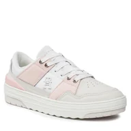 Sneakersy damskie - Sneakersy Tommy Hilfiger Th Basket Sneaker Lo FW0FW07756 Szary - miniaturka - grafika 1