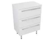 Szafki łazienkowe - Szafka Stojąca Z Blatem ATH 60 cm - Biały Mat - Uchwyty Chromowane - miniaturka - grafika 1