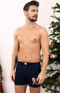 Majtki damskie - Bokserki męskie świąteczne granatowe Kras, Kolor granatowy, Rozmiar L, Italian Fashion - Intymna - miniaturka - grafika 1