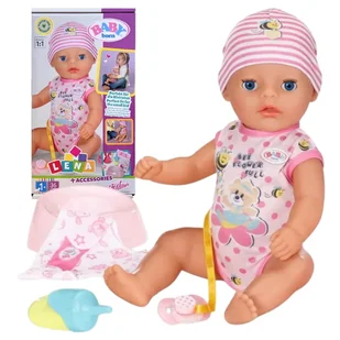 Baby Born Lalka Interaktywna Lena Bobas + Akcesoria 36cm Ekologiczny Karton - Lalki dla dziewczynek - miniaturka - grafika 1